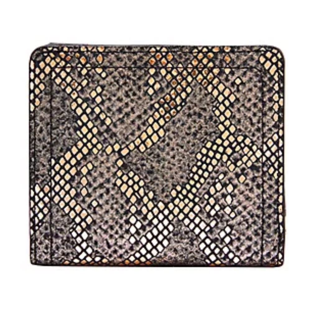 Fossil Logan RFID Small Bifold Silver Metallic